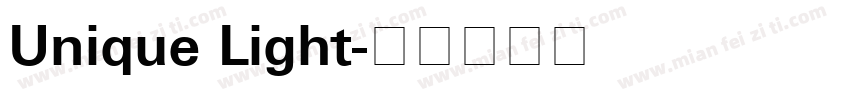 Unique Light字体转换